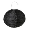 Solar barok lampion rond - zwart - ø30 cm