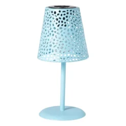 Solar tuinlamp op voet - blauw - ø13x28 cm