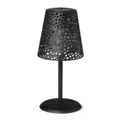 Solar tuinlamp op voet - zwart - ø13x28 cm