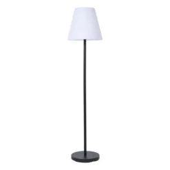 Solar USB vloerlamp - wit/zwart - ø34x147 cm