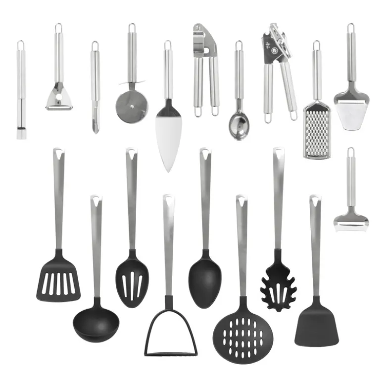 Spaghettilepel London - zilverkleurig - 34 cm