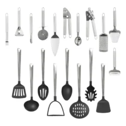 Spatel met sleuf London - zilverkleurig - 31 cm