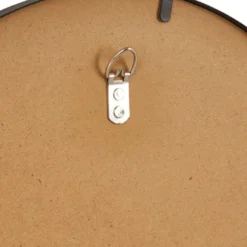 Spiegel rond met metalen lijst - zwart - ø30 cm