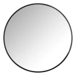 Spiegel rond met metalen lijst - diameter 60 cm