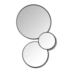Spiegel rond met metalen lijst - diameter 80 cm