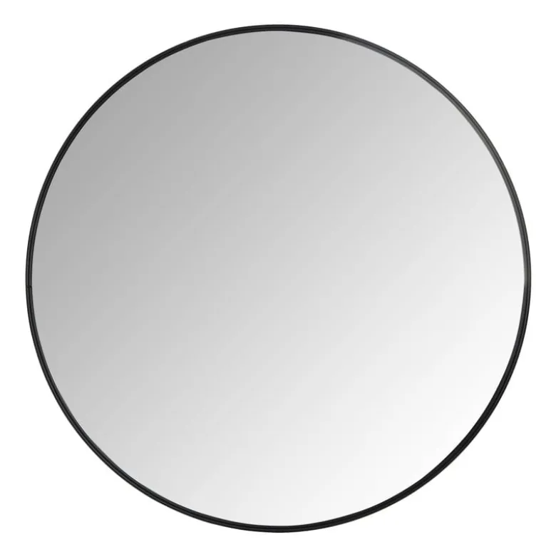 Spiegel rond met metalen lijst - diameter 80 cm