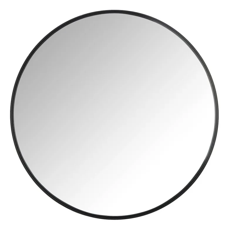 Spiegel rond met metalen lijst - diameter 70 cm