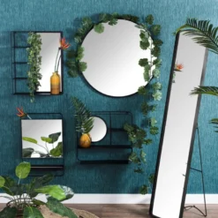 Spiegel rond met metalen lijst - diameter 70 cm