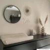 Spiegel rond met metalen lijst - zwart - ø40 cm