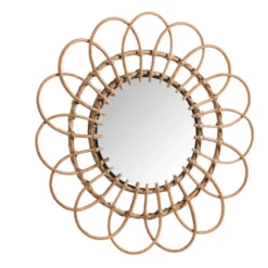 Spiegel rotan lijst - 50 cm
