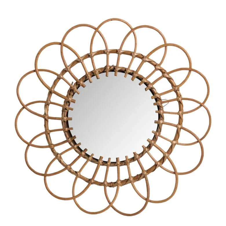 Spiegel rotan lijst - 50 cm