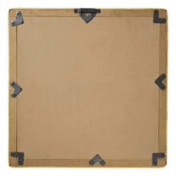 Spiegel rotan vierkant - bruin - 40.5x40.5 cm