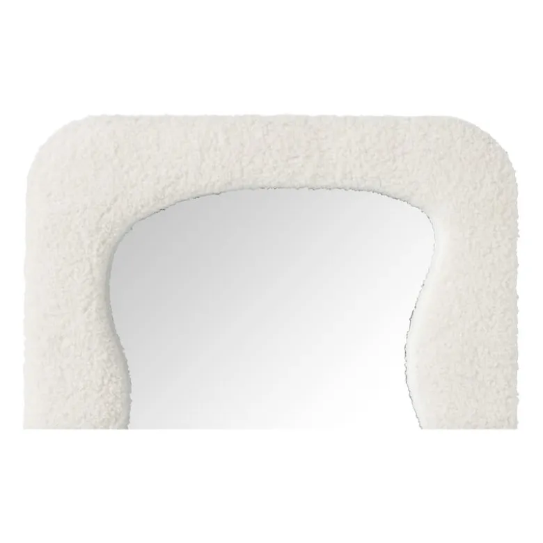 Spiegel wave teddy - wit - 60x37 cm