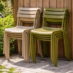 Stapelbare tuinstoel Napoli - taupe - 83x55x48 cm