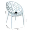 Stapelbare tuinstoel Palma - blauw - 78.5x58x59.5 cm