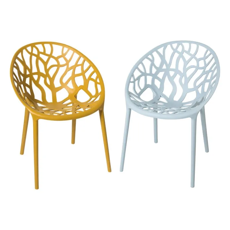 Stapelbare tuinstoel Palma - blauw - 78.5x58x59.5 cm