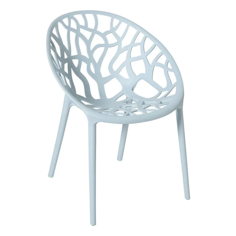 Stapelbare tuinstoel Palma - blauw - 78.5x58x59.5 cm