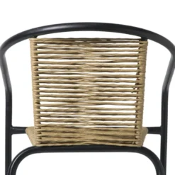 Stapelbare tuinstoel Tim - bruin/zwart - 73x53x62 cm