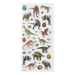 Stickervel dino - set van 34 3D stickers