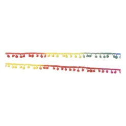 Stoffenband met pompons - set van 2 - 200 cm