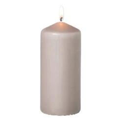 Stompkaars glad - beige - ø6x13 cm