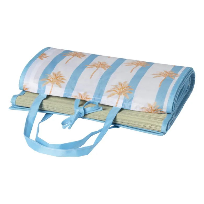 Strandmat XL - bruin/blauw - 90x170 cm
