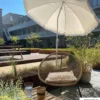 Strandparasol Tess - beige - ø150x180 cm