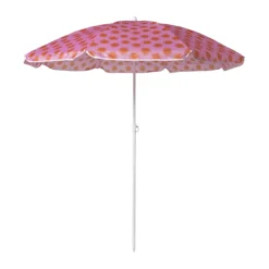 Strandparasol zonnetjes - roze/oranje - ø160x180 cm