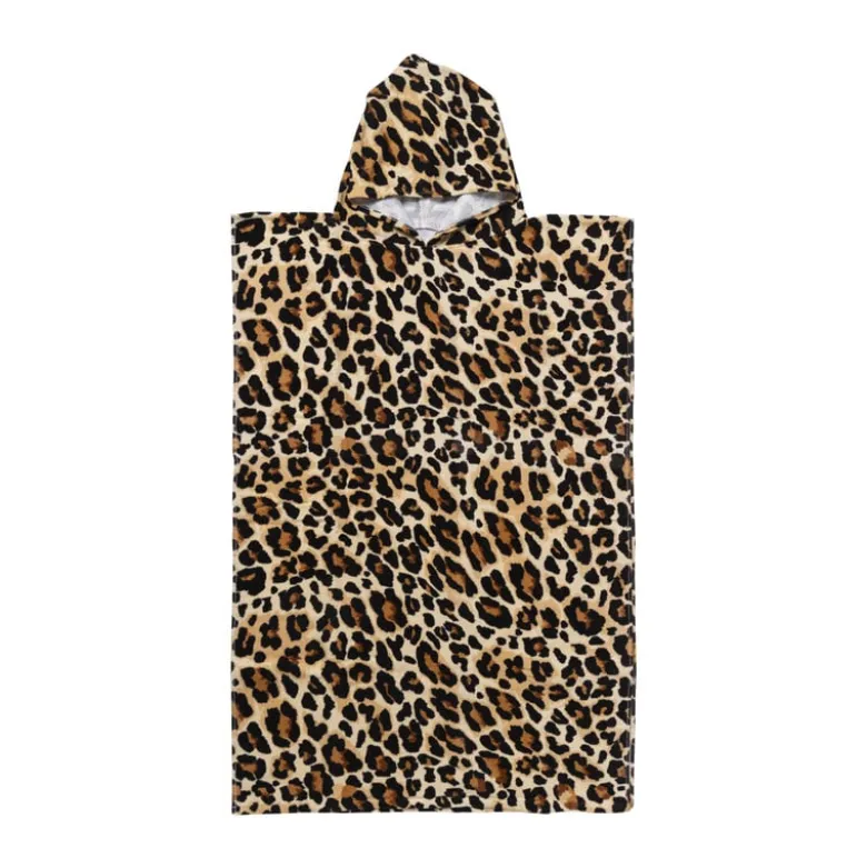 Strandponcho luipaard - multikleur - 75x220 cm