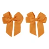 Strik haarclipjes - oranje - set van 2