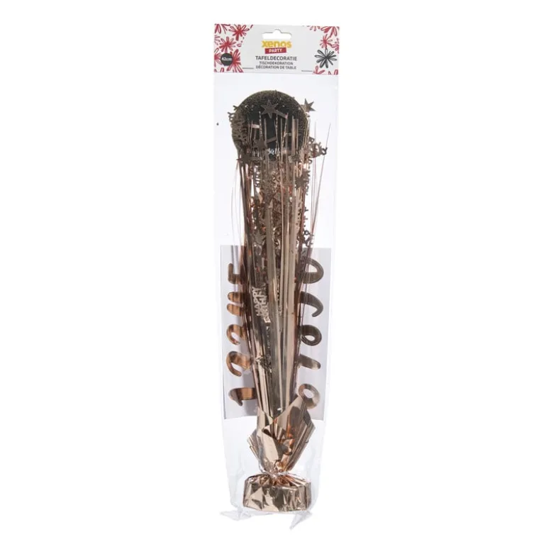 Tafeldecoratie happy birthday - rosé goud - 42 cm