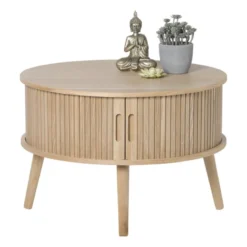Tafel/kast Uppsala rond - naturel - ø60x40 cm