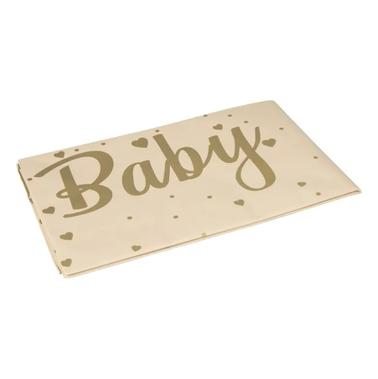 Tafelkleed baby - bruin/goud - 136x220 cm