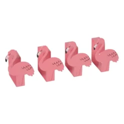 Tafelkleedklemmen flamingo - roze - set van 4