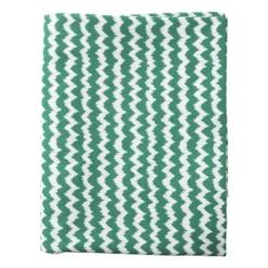 Tafelkleed zigzag - groen/wit - 140x240 cm
