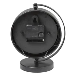 Tafelklok rond - metaal - 16x10.5x20 cm