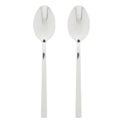 Tafellepels - zilverkleurig - set van 2