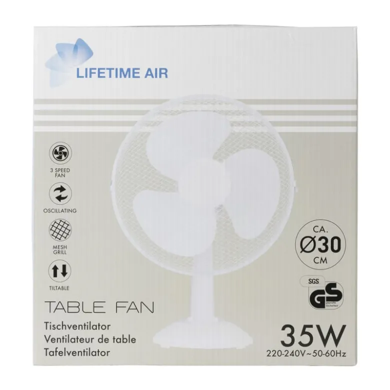 Tafelventilator - wit - 49x34x23.5 cm