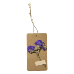 Tag met droogbloemen - diverse varianten - 9 cm