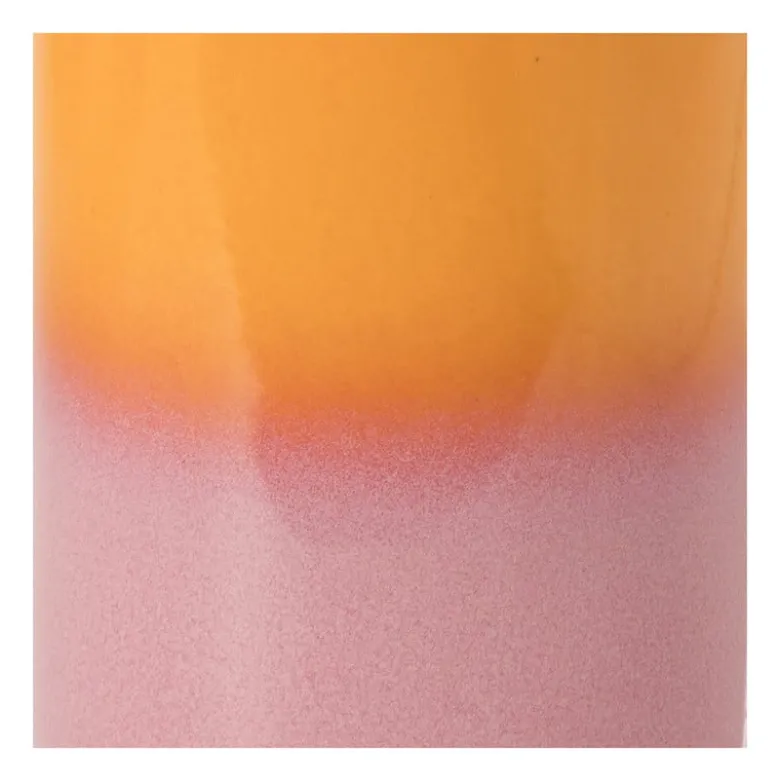 Tandenborstel beker duo - oranje/roze - ø6.5x11.5 cm