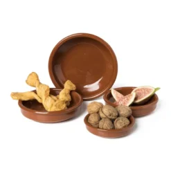 Tapasbakje klei - bruin - ⌀16 cm