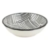Tapas sausschaaltje Sevilla - zwarte streepjes - ø9x2,5 cm