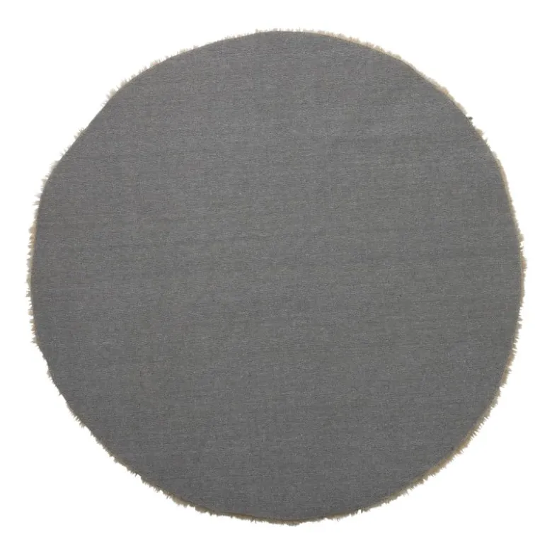 Tapijt fluffy rond - bruin - ø120 cm