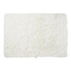 Tapijt hoogpolig - wit - 120x180 cm