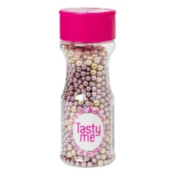 Tasty me suikerparels - roze/goud - 70 gram