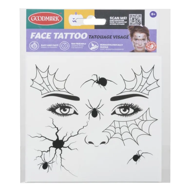 Tattoo gezicht - diverse varianten - 14x18x0.1 cm