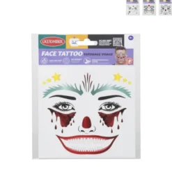 Tattoo gezicht - diverse varianten - 14x18x0.1 cm