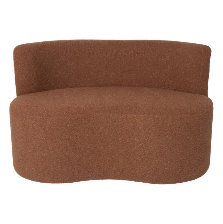 Teddy loveseat fauteuil - bruin - 71x120x71 cm