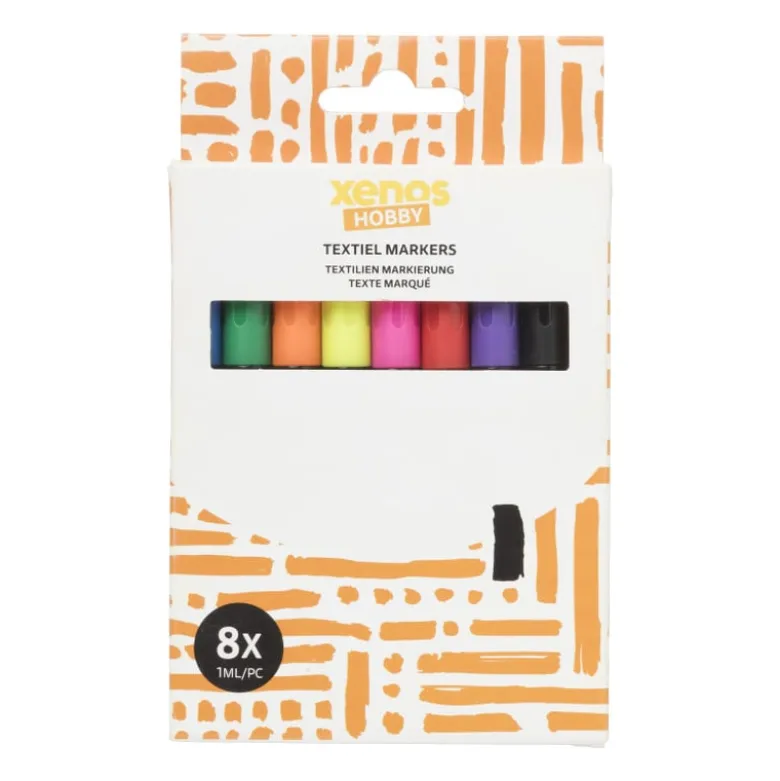 Textiel markers - set van 8