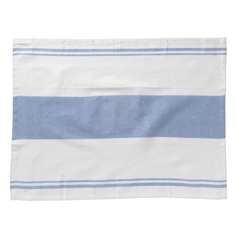 Theedoeken set van 3 - blauw /wit - 45x65 cm